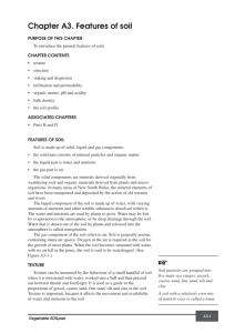 Features of soil