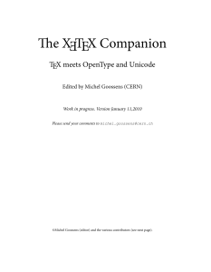 e XE TEX Companion