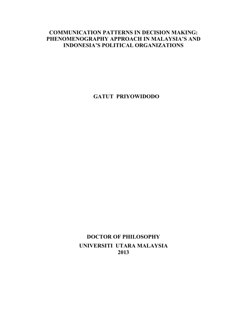 Uum Electronic Theses And Dissertation