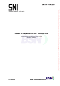 SNI ISO 9001-2008 BSN