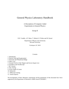 General Physics Laboratory Handbook