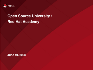 Open Source University / Red Hat Academy