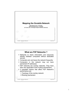 Mapping the Gnutella Network What are P2P Networks ?