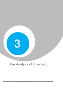 The Analysis of Overhead
