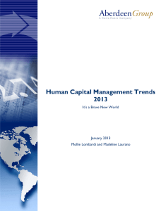 Human Capital Management Trends 2013: It's a Brave New World