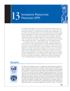 13INTEGRATED PRODUCTION PROCESSES (IPP)
