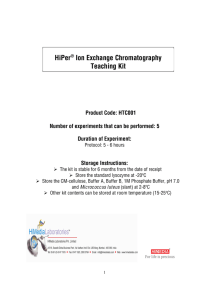 HiPer® Ion Exchange Chromatography Teaching Kit