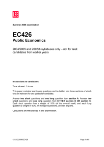 Public Economics - DARP