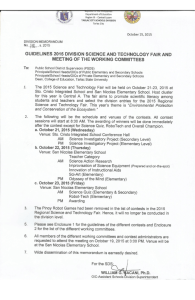 Division Memorandum No. 178 s. 2015