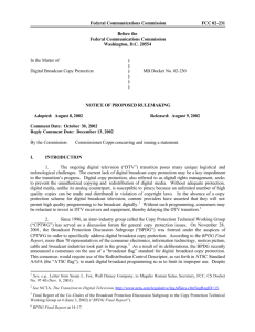 FCC's Notice of Proposed Rulemaking in the Matter of Digital