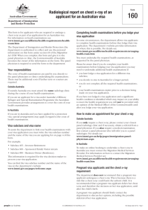 160 - Radiological report on chest x