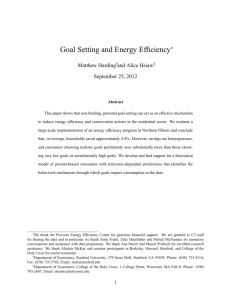 Goal Setting and Energy Efficiency