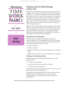 Goal-Setting Fact Sheet - K-State Research and Extension