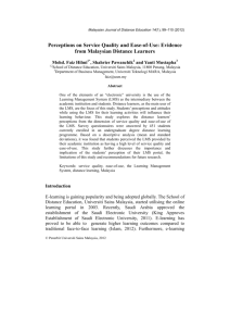 Full Text - Malaysian Journal of Distance Education