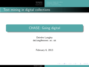 Text mining in digital collections