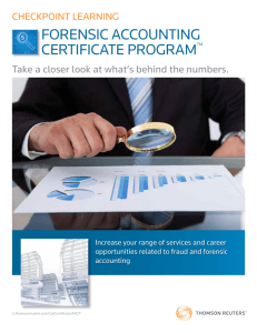 Forensic accounting certiFicate program