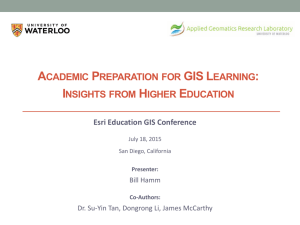 Academic Preparation for GIS Learning: Insights from Higher