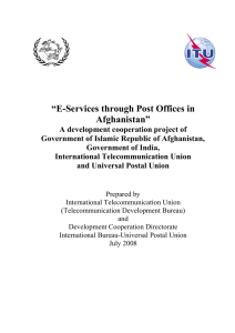 E-Services through Post Offices in Afghanistan