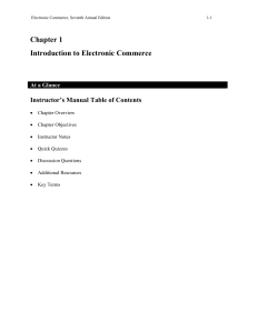 Chapter 1 Introduction to Electronic Commerce