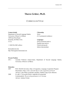 CV - Theres Grüter