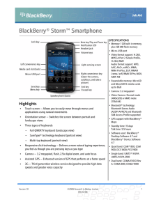 BlackBerry® Storm™ Smartphone
