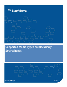 Supported Media Types on BlackBerry Smartphones