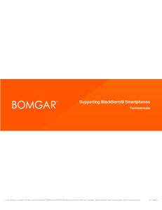 Supporting BlackBerry Smartphones with Bomgar