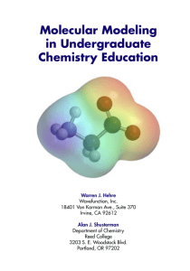 Molecular Modeling in Undergraduate Chemistry Education