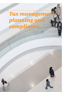 Tax management: planning and compliance