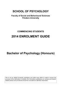 Bachelor of Psychology (Honours)