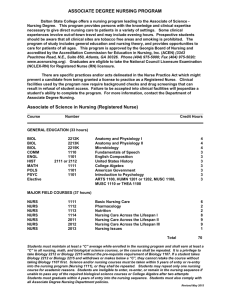 ASSOCIATE DEGREE NURSING PROGRAM Associate of Science