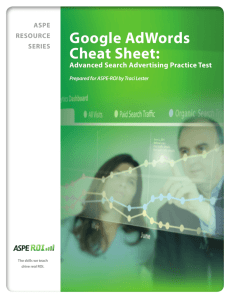 Google AdWords Cheat Sheet - Aspe-roi