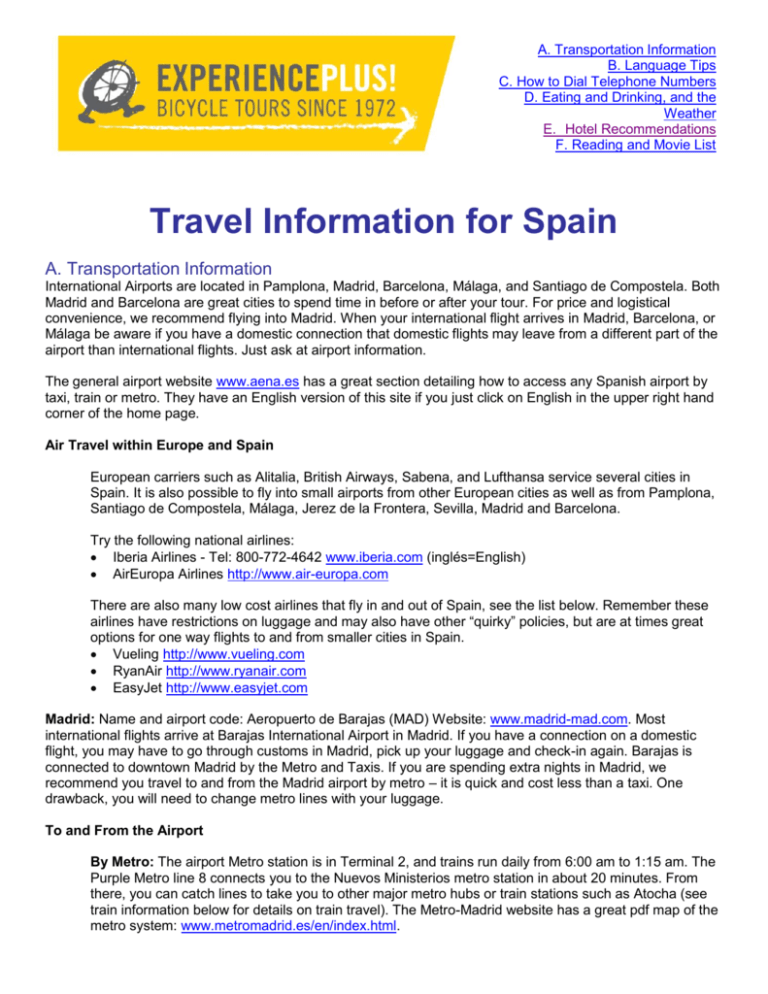 travel spain document