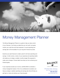 Money Management Planner