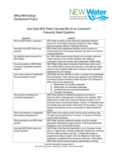 Billing Methodology Development Project How Does NEW Water