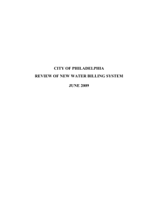 CITY OF PHILADELPHIA REVIEW OF NEW WATER BILLING