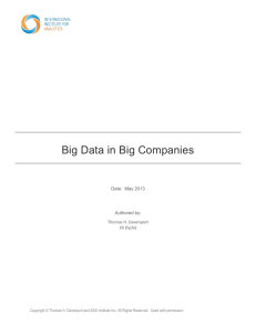 Big Data in Big Companies