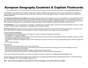 European Countries & Capitals Flashcards with capitals and