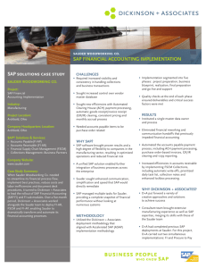 SAP solutions case study SAP FINANCIAL ACCOUNTING
