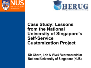 Case Study: Lessons from the National University of Singapore's