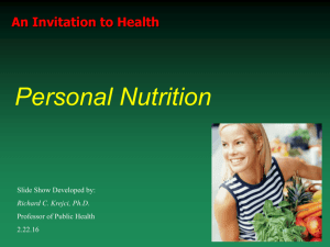 Chapter 6 - Personal Nutrition