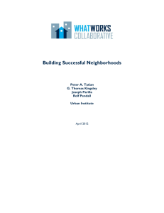 Building Successful Neighborhoods