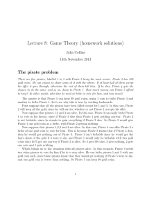 Lecture 8: Game Theory (homework solutions)