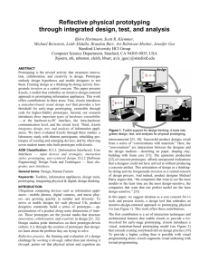 Reflective physical prototyping through integrated design, test, and