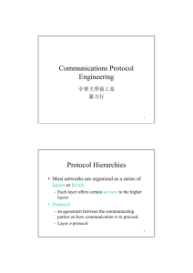 Communications Protocol Engineering Protocol Hierarchies