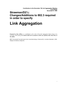 Contribution to the November '98 Link Aggregation