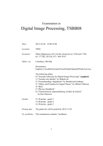 Digital Image Processing, TSBB08