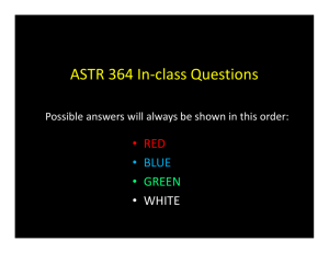 ASTR 364 In-class Questions - Purdue University :: Department of