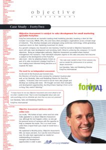Forty Two Case Study - Objective Assessment