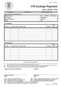 Course Selection Form